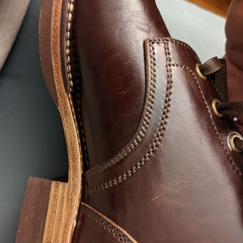 Flame Panda Service Boot in Shinki Chocolate Antique Horsehide