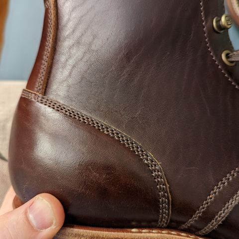 Flame Panda Service Boot in Shinki Chocolate Antique Horsehide