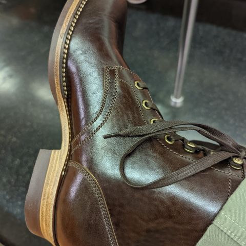 Flame Panda Service Boot in Shinki Chocolate Antique Horsehide