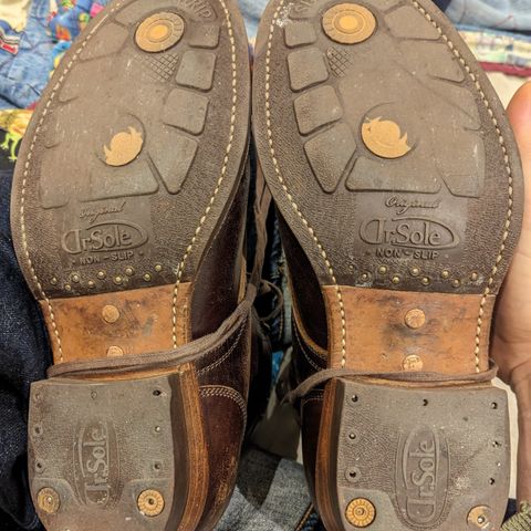 Flame Panda Service Boot in Shinki Chocolate Antique Horsehide