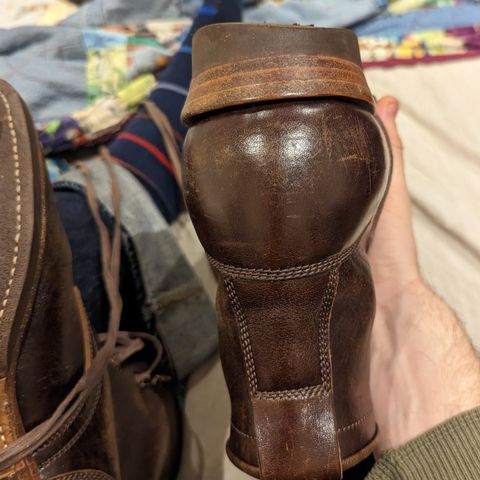 Flame Panda Service Boot in Shinki Chocolate Antique Horsehide