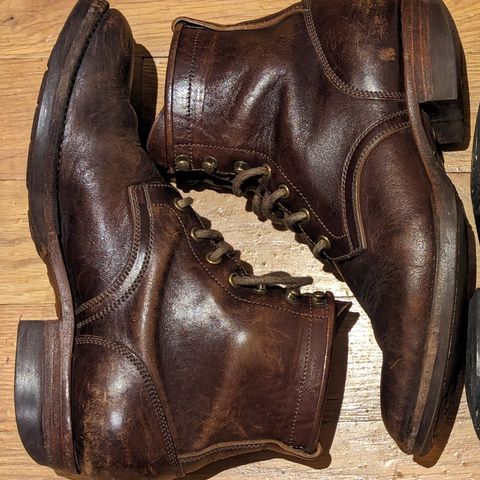 Flame Panda Service Boot in Shinki Chocolate Antique Horsehide