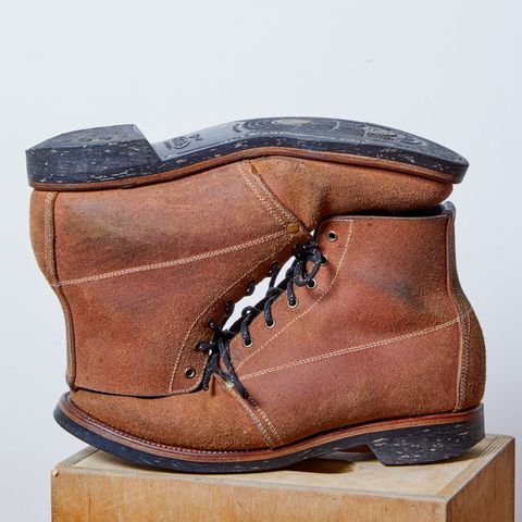 View photo of Unsung U 22-1 Slog Boot in Wickett & Craig Chestnut Oiled Latigo Roughout