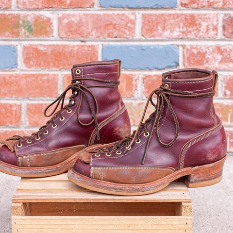 Role Club Lace To Toe A-2 Style in Horween Color 8 Chromexcel Horsehide & Unbuffed Horsehide