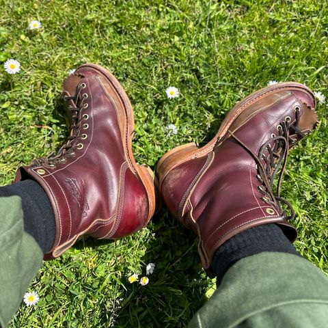 Role Club Lace To Toe A-2 Style in Horween Color 8 Chromexcel Horsehide & Unbuffed Horsehide