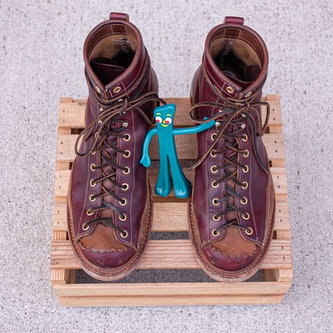 Role Club Lace To Toe A-2 Style in Horween Color 8 Chromexcel Horsehide & Unbuffed Horsehide