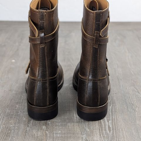 Eastman Leather Tanker Boots in Horween Havana Burnished Roughout