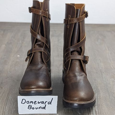 Eastman Leather Tanker Boots in Horween Havana Burnished Roughout