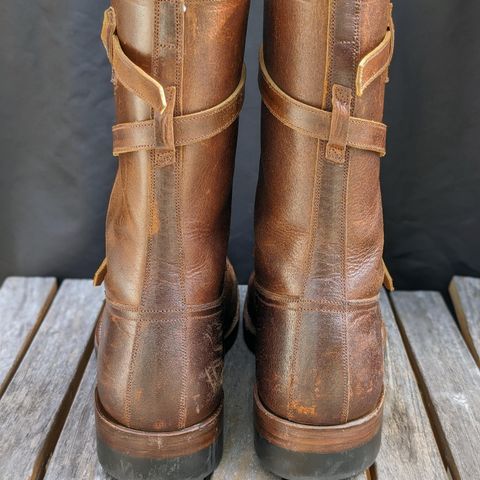 Eastman Leather Tanker Boots in Horween Havana Burnished Roughout
