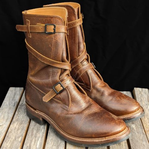 Eastman Leather Tanker Boots in Horween Havana Burnished Roughout