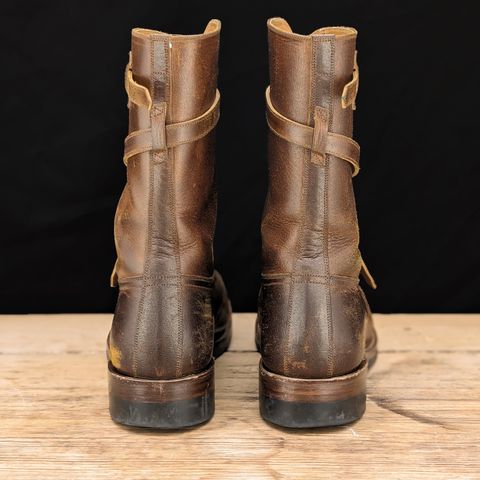 Eastman Leather Tanker Boots in Horween Havana Burnished Roughout