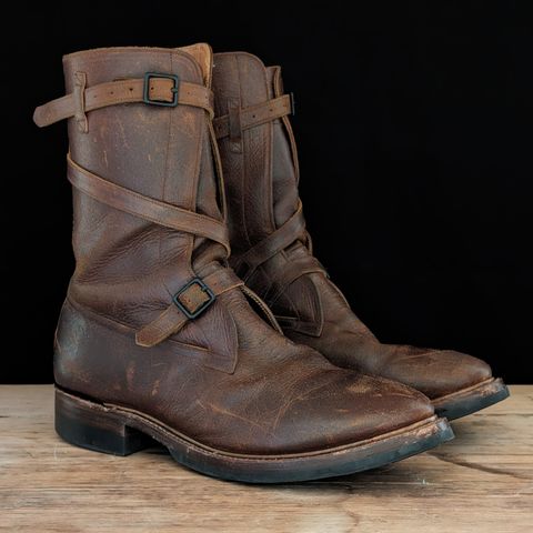 Eastman Leather Tanker Boots in Horween Havana Burnished Roughout
