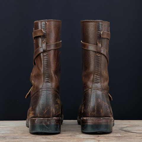 Eastman Leather Tanker Boots in Horween Havana Burnished Roughout