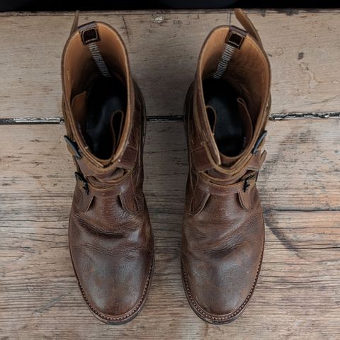 Eastman Leather Tanker Boots in Horween Havana Burnished Roughout