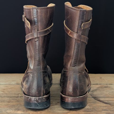 Eastman Leather Tanker Boots in Horween Havana Burnished Roughout