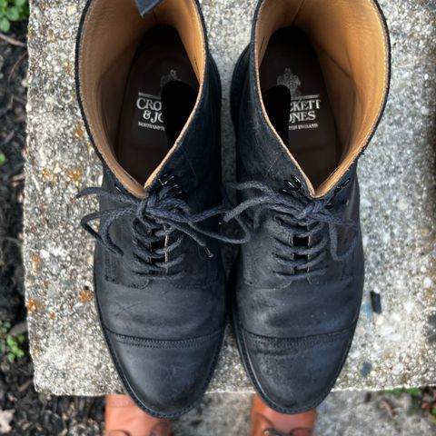 Crockett & Jones Coniston in Black Roughout Suede