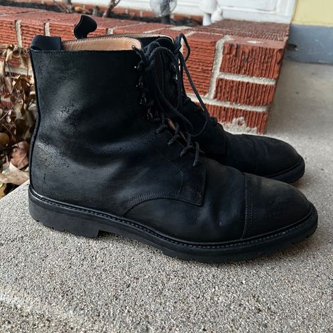 Crockett & Jones Coniston in Black Roughout Suede