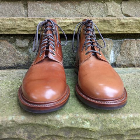 Grant Stone Edward Boot in Horween Honey Glazed Shell Cordovan