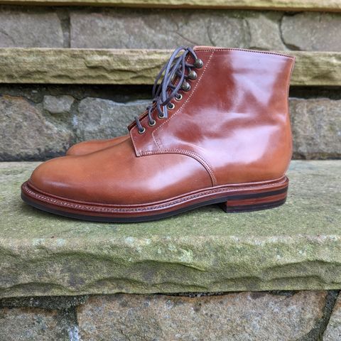 Grant Stone Edward Boot in Horween Honey Glazed Shell Cordovan
