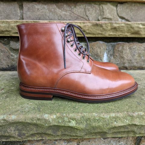 Grant Stone Edward Boot in Horween Honey Glazed Shell Cordovan