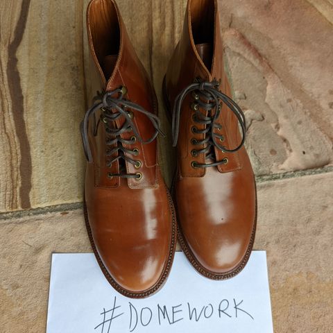 Grant Stone Edward Boot in Horween Honey Glazed Shell Cordovan