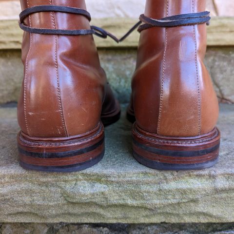 Grant Stone Edward Boot in Horween Honey Glazed Shell Cordovan