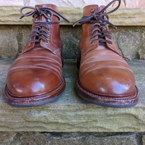 Grant Stone Edward Boot in Horween Honey Glazed Shell Cordovan