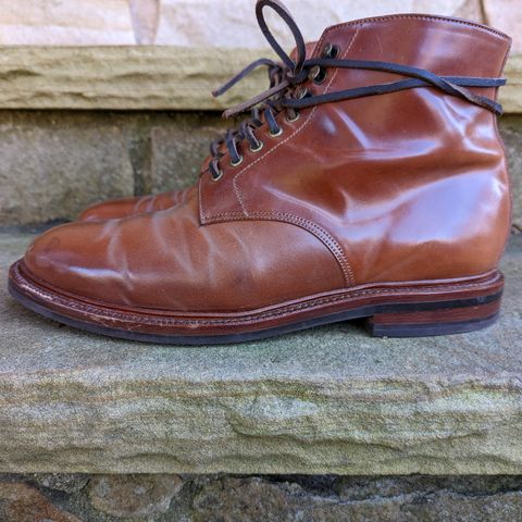 Grant Stone Edward Boot in Horween Honey Glazed Shell Cordovan