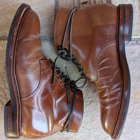 Grant Stone Edward Boot in Horween Honey Glazed Shell Cordovan