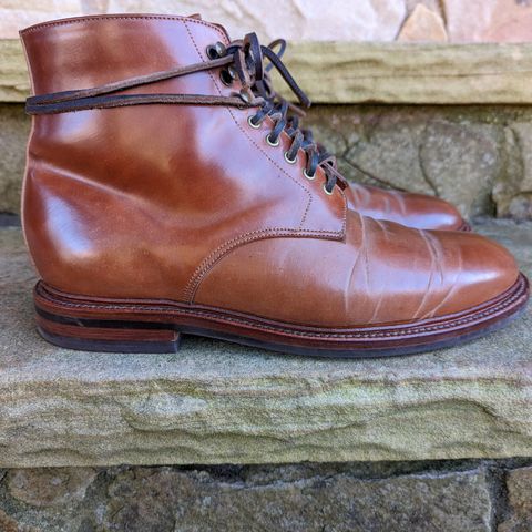 Grant Stone Edward Boot in Horween Honey Glazed Shell Cordovan