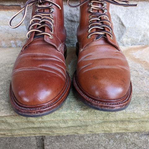 Grant Stone Edward Boot in Horween Honey Glazed Shell Cordovan
