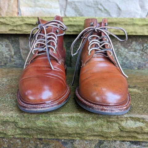 Grant Stone Edward Boot in Horween Honey Glazed Shell Cordovan