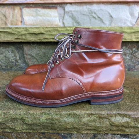Grant Stone Edward Boot in Horween Honey Glazed Shell Cordovan