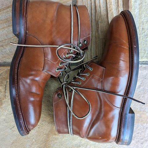 Grant Stone Edward Boot in Horween Honey Glazed Shell Cordovan
