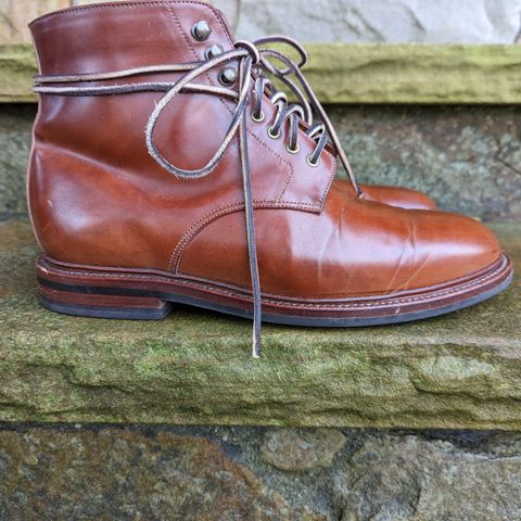 Grant Stone Edward Boot in Horween Honey Glazed Shell Cordovan