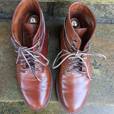 Grant Stone Edward Boot in Horween Honey Glazed Shell Cordovan
