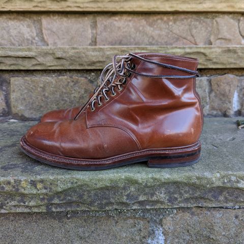 Grant Stone Edward Boot in Horween Honey Glazed Shell Cordovan