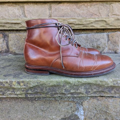 Grant Stone Edward Boot in Horween Honey Glazed Shell Cordovan