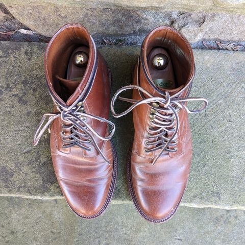 Grant Stone Edward Boot in Horween Honey Glazed Shell Cordovan