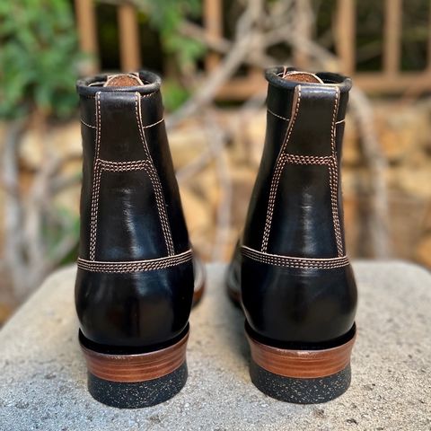 Quan Shoemaker Unlisted Model in Maryam Black Horsebutt
