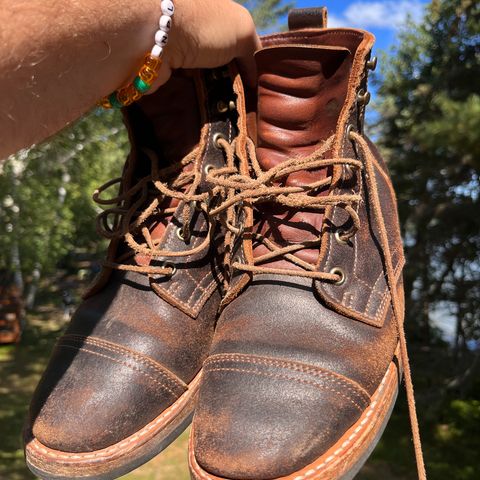 View photo of Truman Service Boot in Horween Java Waxed Flesh