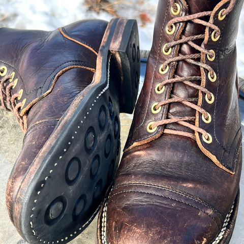 Viberg Service Boot PCT in Horween Natural Bison