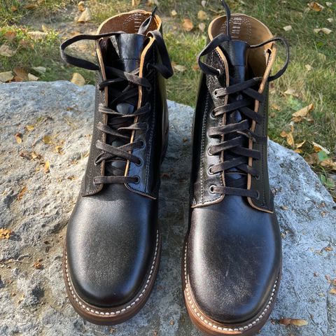 John Lofgren M-43 Service Shoes in Shinki Black Teacore Horsebutt
