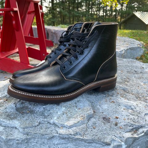 John Lofgren M-43 Service Shoes in Shinki Black Teacore Horsebutt
