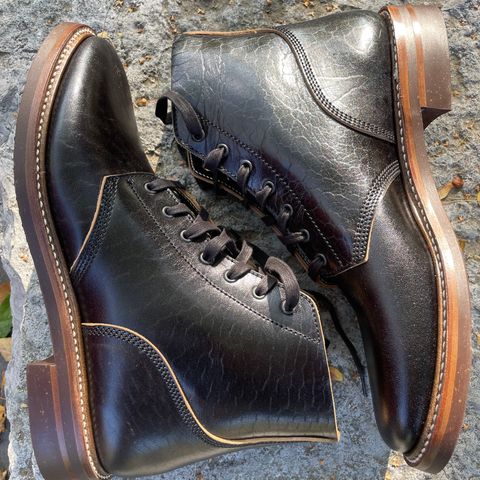 John Lofgren M-43 Service Shoes in Shinki Black Teacore Horsebutt