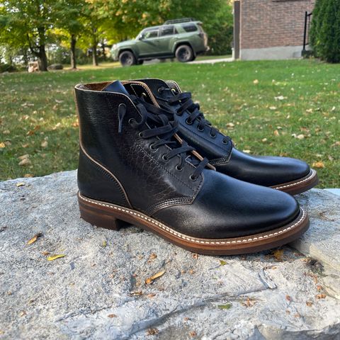 John Lofgren M-43 Service Shoes in Shinki Black Teacore Horsebutt
