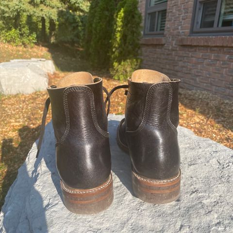 View photo of John Lofgren M-43 Service Shoes in Shinki Black Teacore Horsebutt