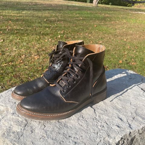 View photo of John Lofgren M-43 Service Shoes in Shinki Black Teacore Horsebutt