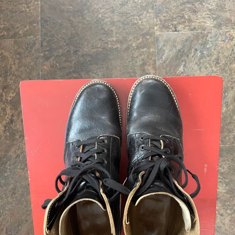 View photo of John Lofgren M-43 Service Shoes in Shinki Black Teacore Horsebutt