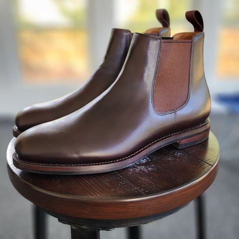 View photo of Grant Stone Chelsea Boot in Chocolate Calf